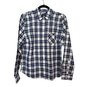 2/$30 NWT Untuckit Size 6 Women’s Sorbo Blue & White Plaid Long-Sleeved